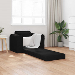 Sofa Bed Czarny 98 x 71 x 83 cm tkanina