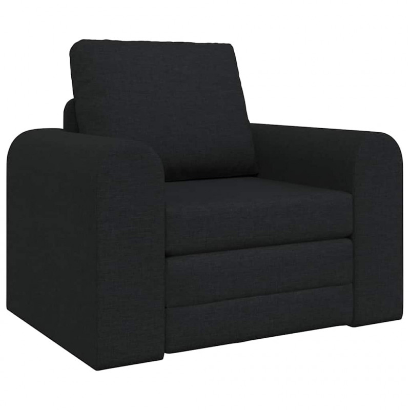 Sofa Bed Czarny 98 x 71 x 83 cm tkanina