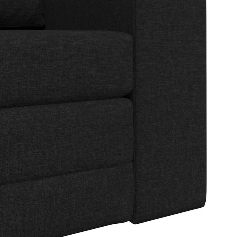 Sofa Bed Czarny 98 x 71 x 83 cm tkanina