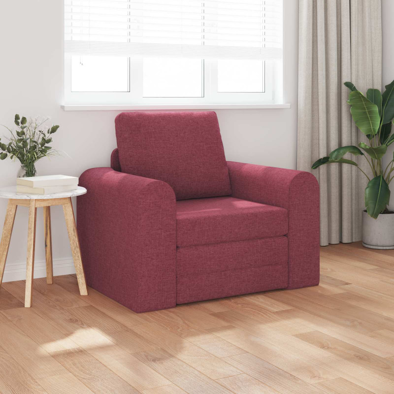 Sofa Bed Czerwone wino 98 x 71 x 83 cm tkanina