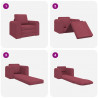 Sofa Bed Czerwone wino 98 x 71 x 83 cm tkanina