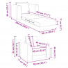 Sofa Bed Czerwone wino 98 x 71 x 83 cm tkanina