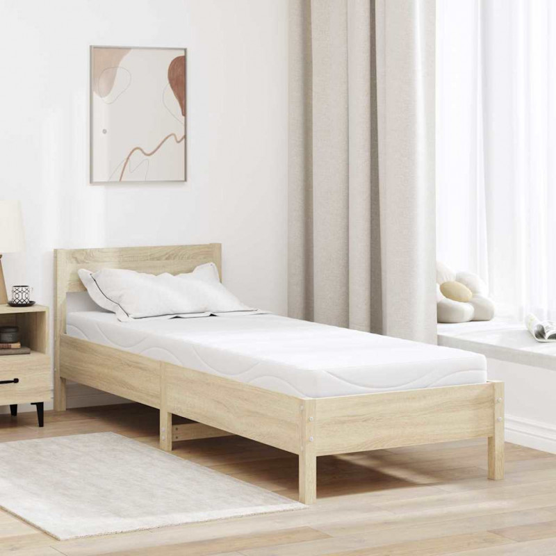 Materac Biały 80 x 200 cm Tkanina żakardowa