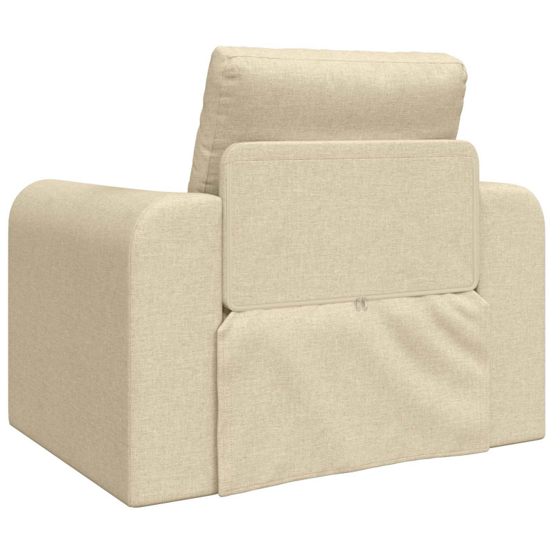 Sofa Bed Kremowy 98 x 71 x 83 cm tkanina