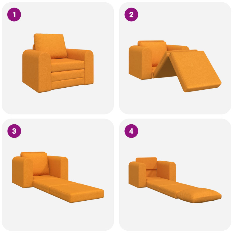 Sofa Bed Ciemny Żółty 98 x 71 x 83 cm tkanina