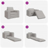 Sofa Bed Szary chmur 98 x 71 x 83 cm tkanina