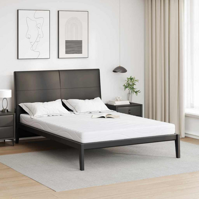 Materac Biały 140 x 200 cm Tkanina żakardowa
