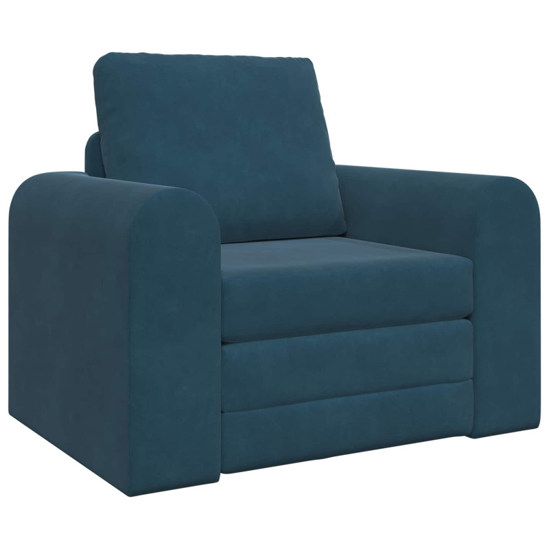 Sofa Bed Niebieski 98 x 71 x 83 cm Aksamit