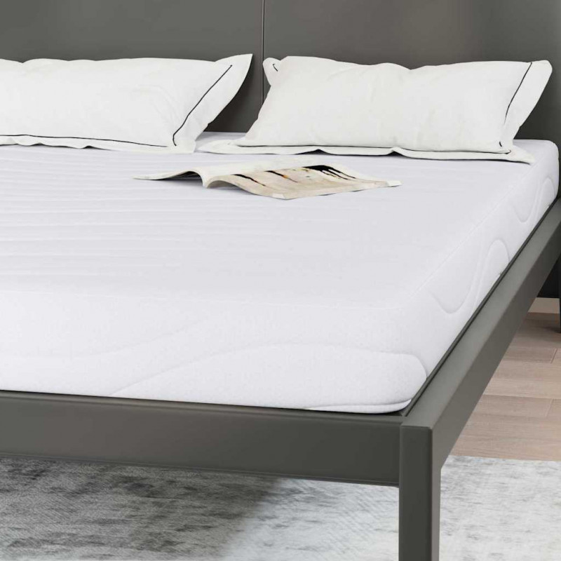 Materac Biały 140 x 200 cm Tkanina żakardowa
