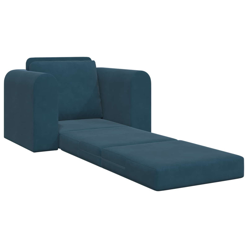 Sofa Bed Niebieski 98 x 71 x 83 cm Aksamit