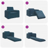 Sofa Bed Niebieski 98 x 71 x 83 cm Aksamit