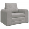 Sofa Bed Jasnoszary 98 x 71 x 83 cm Aksamit