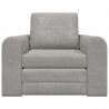 Sofa Bed Jasnoszary 98 x 71 x 83 cm Aksamit