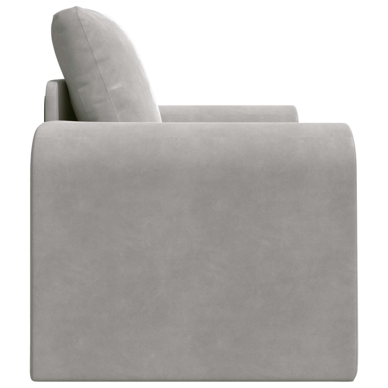 Sofa Bed Jasnoszary 98 x 71 x 83 cm Aksamit