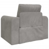 Sofa Bed Jasnoszary 98 x 71 x 83 cm Aksamit