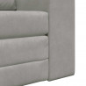 Sofa Bed Jasnoszary 98 x 71 x 83 cm Aksamit