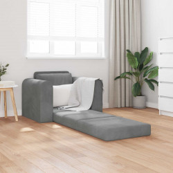 Sofa Bed Ciemnoszary 98 x 71 x 83 cm Aksamit