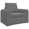 Sofa Bed Ciemnoszary 98 x 71 x 83 cm Aksamit