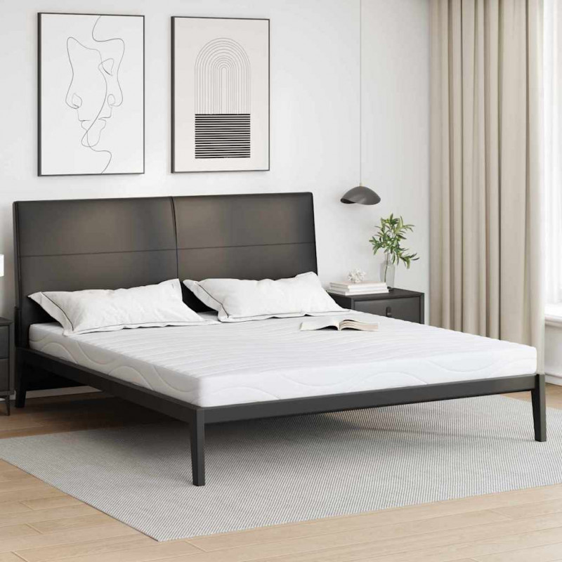 Materac Biały 200 x 200 cm Tkanina żakardowa