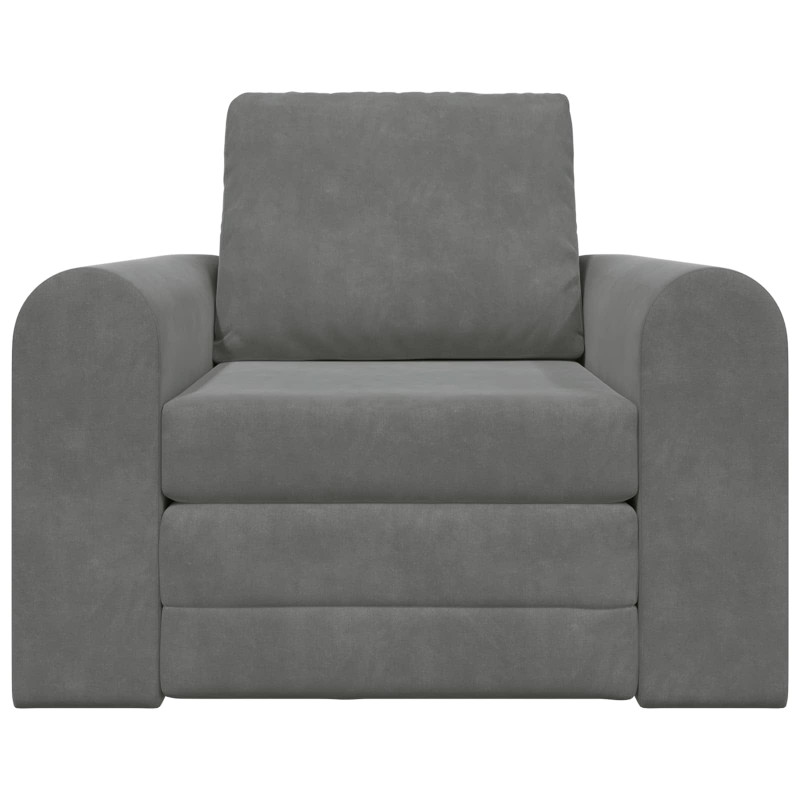 Sofa Bed Ciemnoszary 98 x 71 x 83 cm Aksamit