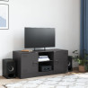 Szafka pod telewizor, czarna, 99x39x44 cm, stalowa