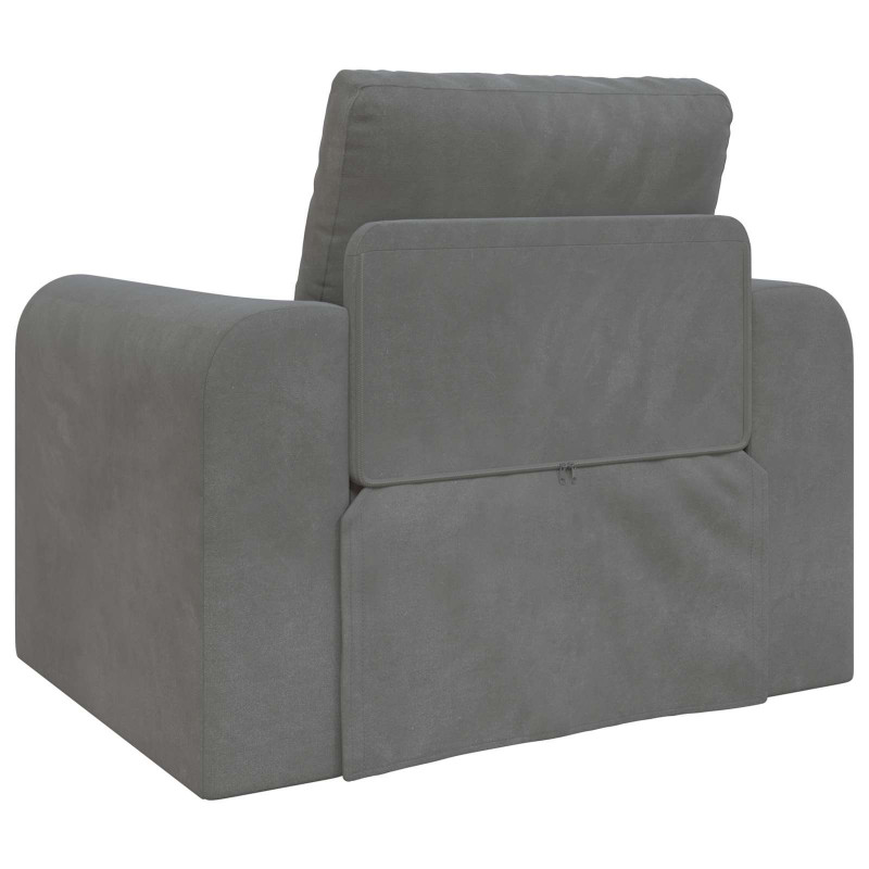 Sofa Bed Ciemnoszary 98 x 71 x 83 cm Aksamit