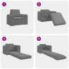 Sofa Bed Ciemnoszary 98 x 71 x 83 cm Aksamit