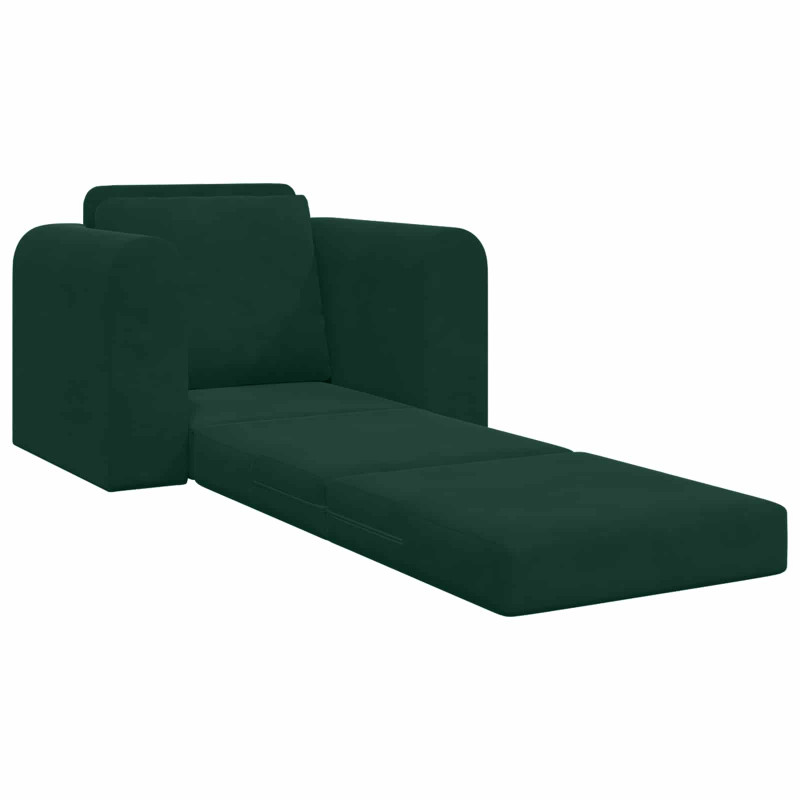 Sofa Bed Ciemna zieleń 98 x 71 x 83 cm Aksamit
