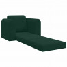 Sofa Bed Ciemna zieleń 98 x 71 x 83 cm Aksamit