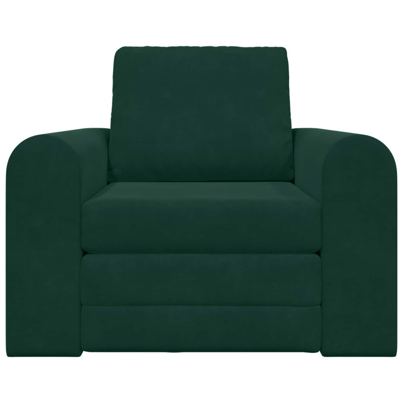 Sofa Bed Ciemna zieleń 98 x 71 x 83 cm Aksamit