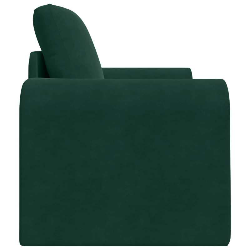 Sofa Bed Ciemna zieleń 98 x 71 x 83 cm Aksamit