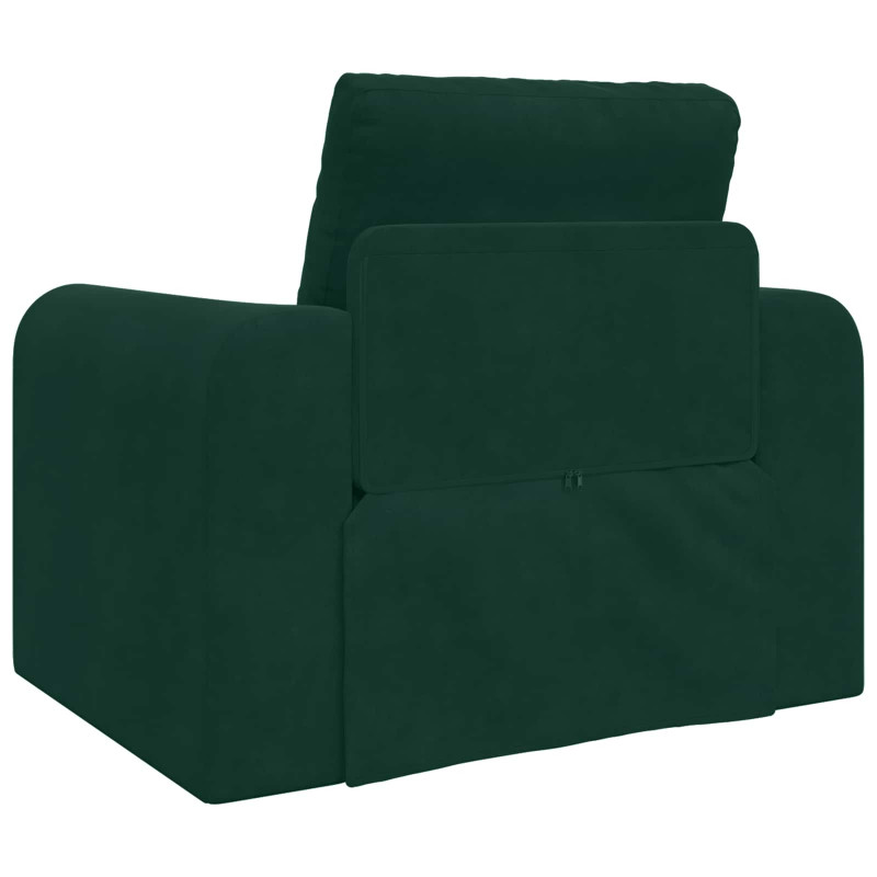 Sofa Bed Ciemna zieleń 98 x 71 x 83 cm Aksamit