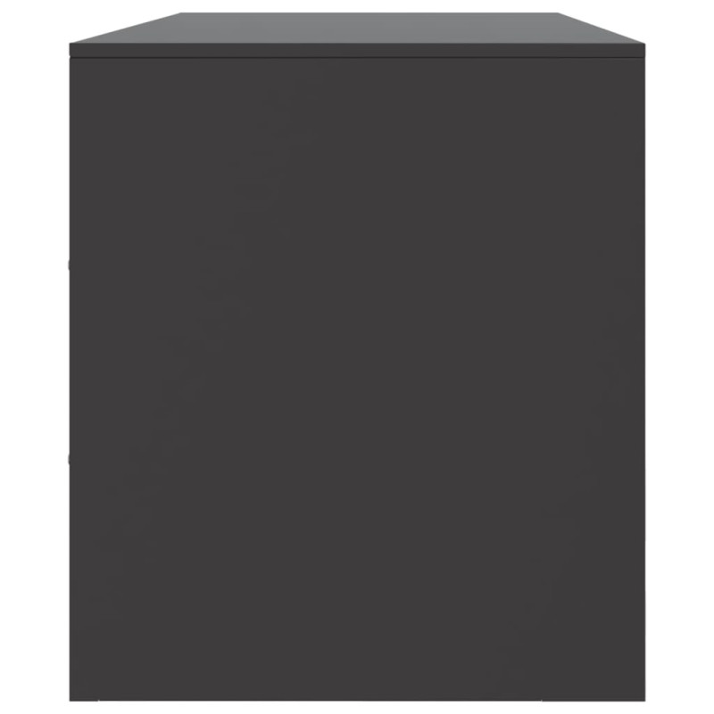 Szafka pod telewizor, czarna, 99x39x44 cm, stalowa