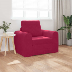 Sofa Bed Czerwone wino 98 x 71 x 83 cm Aksamit