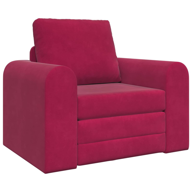 Sofa Bed Czerwone wino 98 x 71 x 83 cm Aksamit