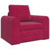 Sofa Bed Czerwone wino 98 x 71 x 83 cm Aksamit