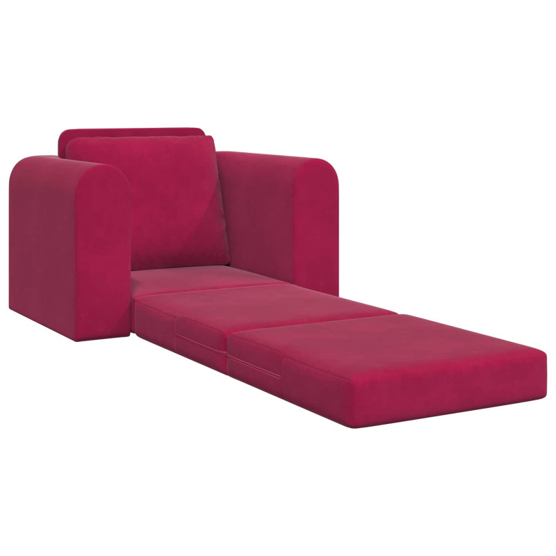 Sofa Bed Czerwone wino 98 x 71 x 83 cm Aksamit
