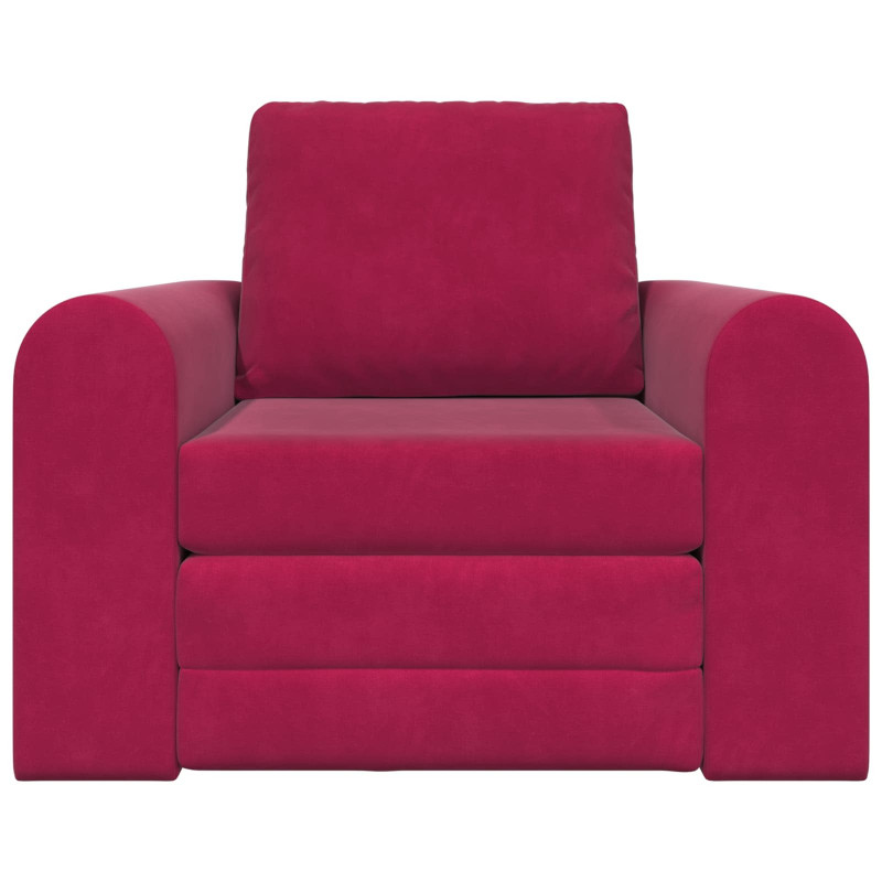 Sofa Bed Czerwone wino 98 x 71 x 83 cm Aksamit