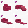 Sofa Bed Czerwone wino 98 x 71 x 83 cm Aksamit