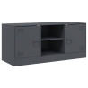 Szafka pod telewizor, antracytowa, 99x39x44 cm, stalowa