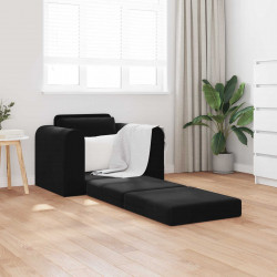 Sofa Bed Czarny 98 x 71 x 83 cm Aksamit