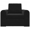 Sofa Bed Czarny 98 x 71 x 83 cm Aksamit