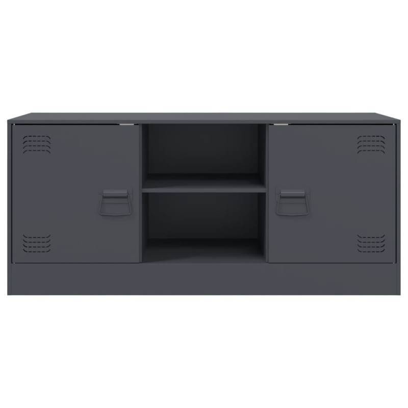 Szafka pod telewizor, antracytowa, 99x39x44 cm, stalowa