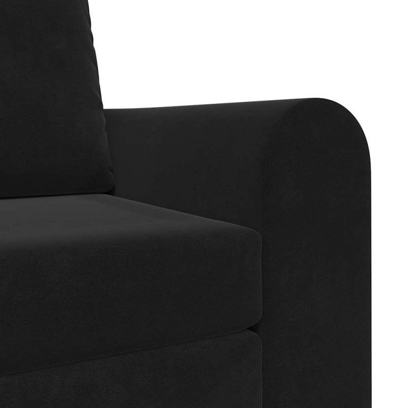 Sofa Bed Czarny 98 x 71 x 83 cm Aksamit