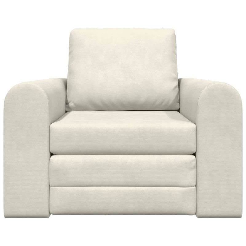 Sofa Bed Kremowy 98 x 71 x 83 cm Aksamit