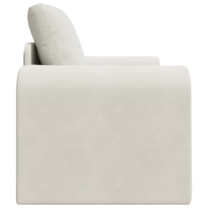 Sofa Bed Kremowy 98 x 71 x 83 cm Aksamit
