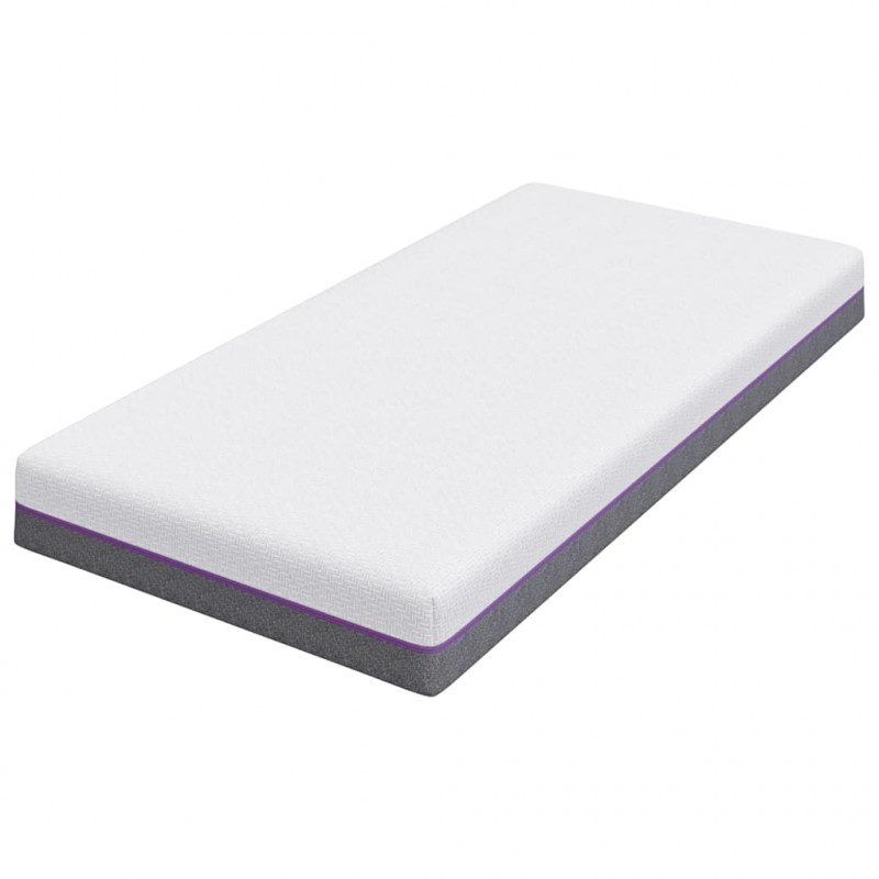 Materac Biały i szary 100 x 200 cm Tkanina żakardowa