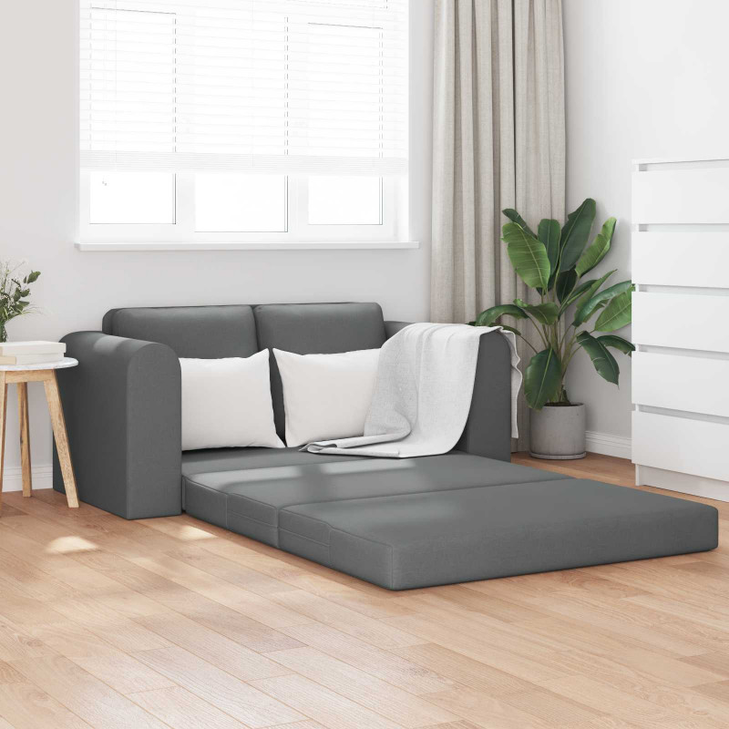 Sofa Bed 60cm Ciemnoszary tkanina