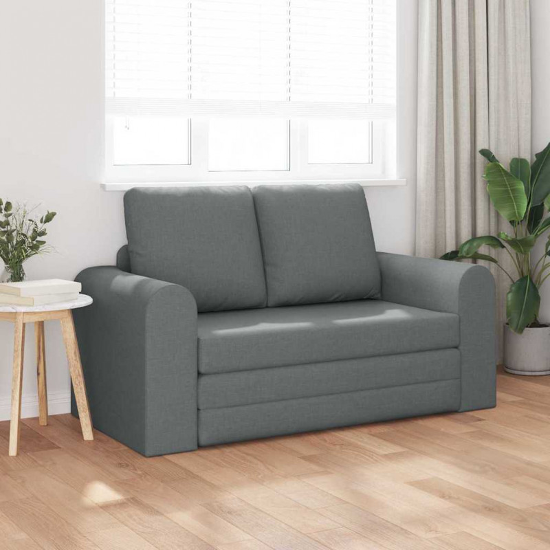 Sofa Bed 60cm Ciemnoszary tkanina