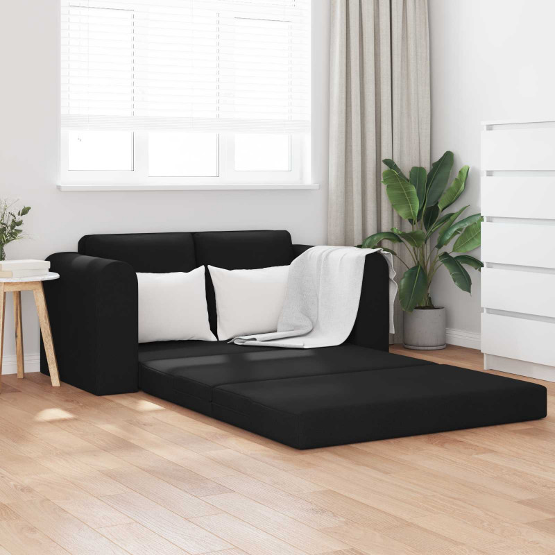 Sofa Bed 60cm Czarny tkanina